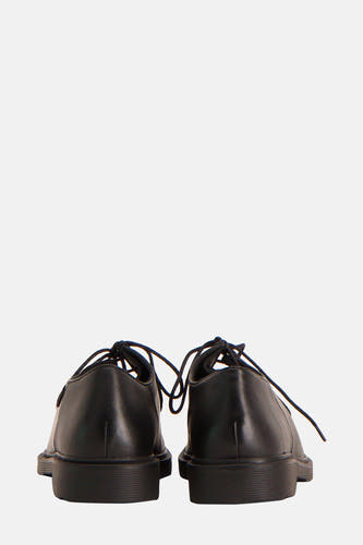 Bottines noires d'ACCESSORIES BY JACK & JONES, vues de l'arrière avec des lacets.