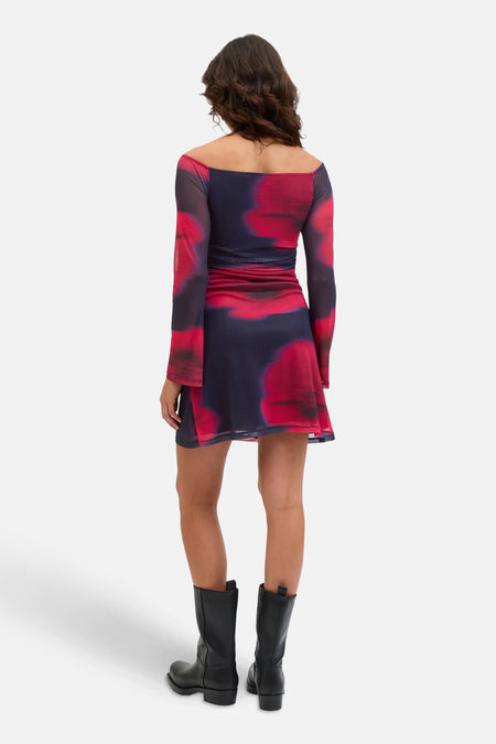 JXMELIA MESH OFF SHOULDER DRESS WVN