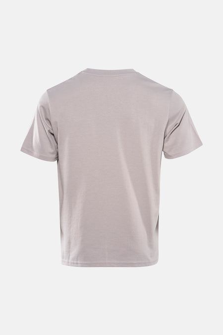 Grijs T-shirt met korte mouwen van CORE BY JACK & JONES, achterkantweergave met eenvoudige ronde hals en effen stof.