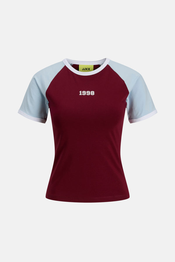 Top uni manche courte Rouge - JJXX