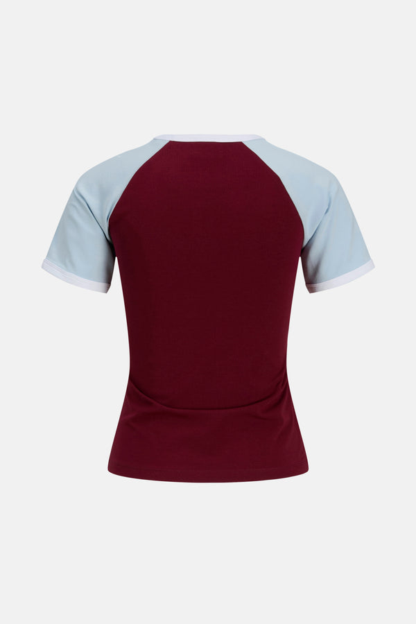 Top uni manche courte Rouge - JJXX