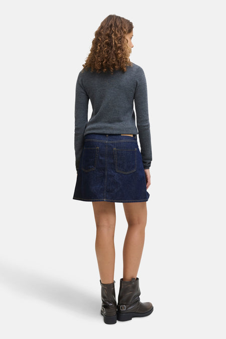 Rok (kort) dark blue denim - JJXX
