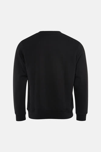 Pull noir de CORE BY JACK & JONES, couleur unie et manches longues vue de dos.