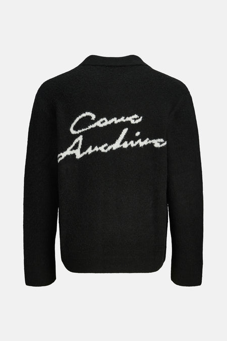 Pull met V-hals - zwart