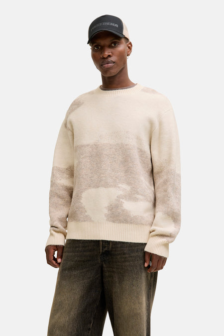 Pull met ronde hals - beige