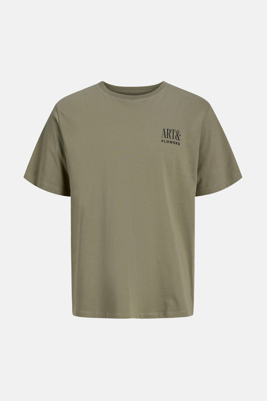 T-shirt à manches courtes ORIGINALS BY JACK & JONES, avec un imprimé noir sur la poitrine.