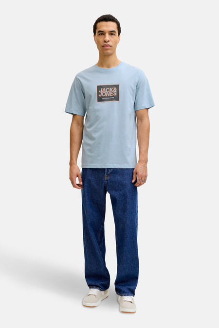 T-shirt (korte mouwen) blauw - ORIGINALS BY JACK & JONES