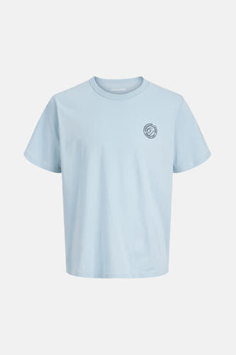 Blauw T-shirt met korte mouwen van ORIGINALS BY JACK & JONES, met klein logo op de borst.