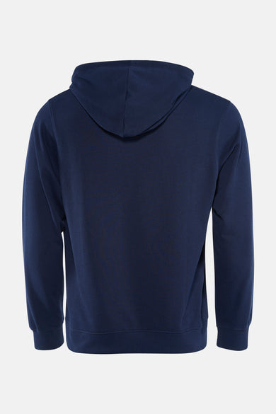 Pull-over bleu avec capuche d'ORIGINALS BY JACK & JONES, vu de dos.