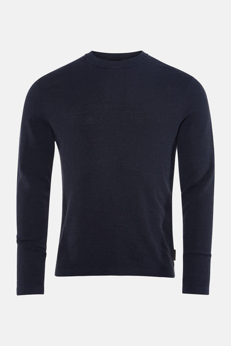 Blauwe trui met ronde hals van CORE BY JACK & JONES, met een subtiele textuur.