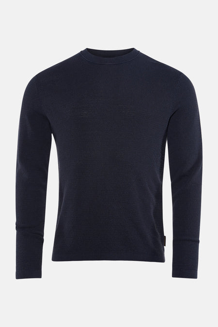 Pull à col rond - bleu