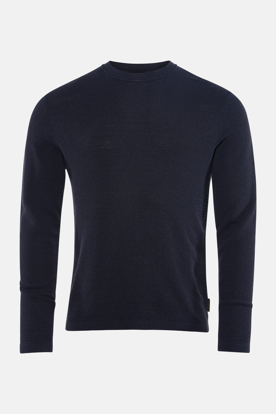 T-shirt bleu avec col rond de CORE BY JACK & JONES, doté d'une subtile texture.