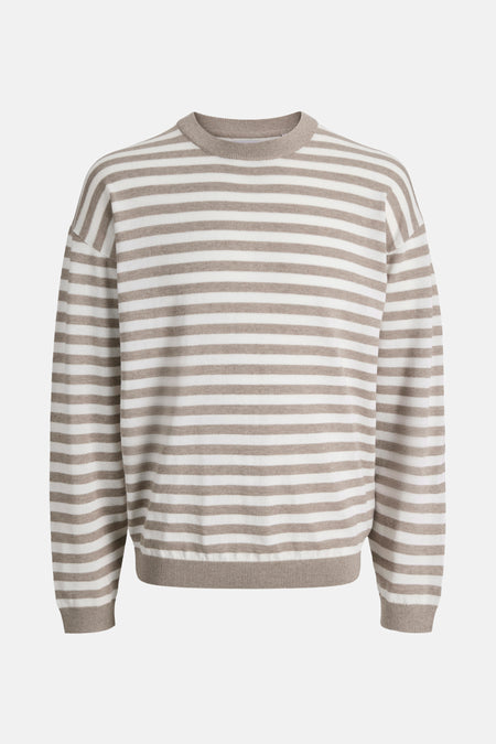 Pull met ronde hals - beige