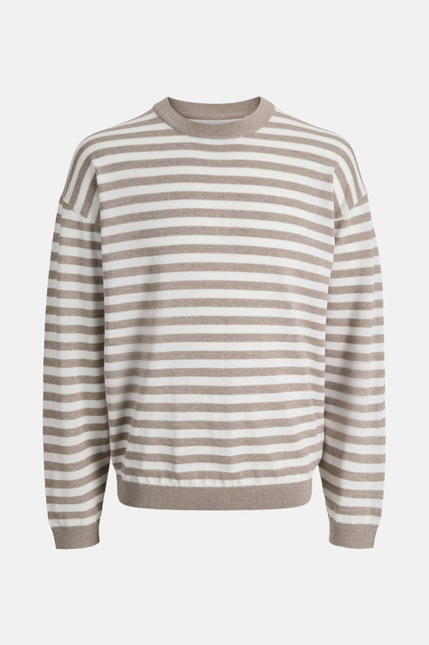 Pull met ronde hals - beige