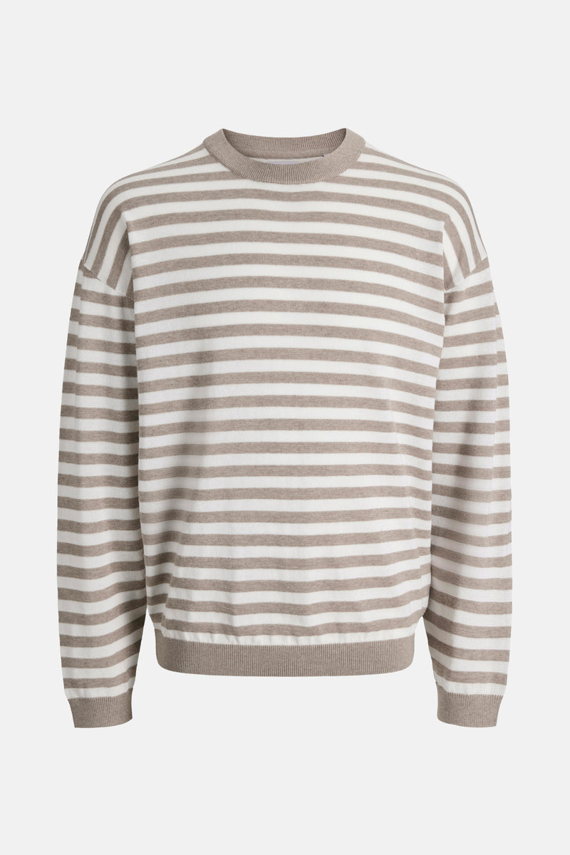 Pull met ronde hals - beige