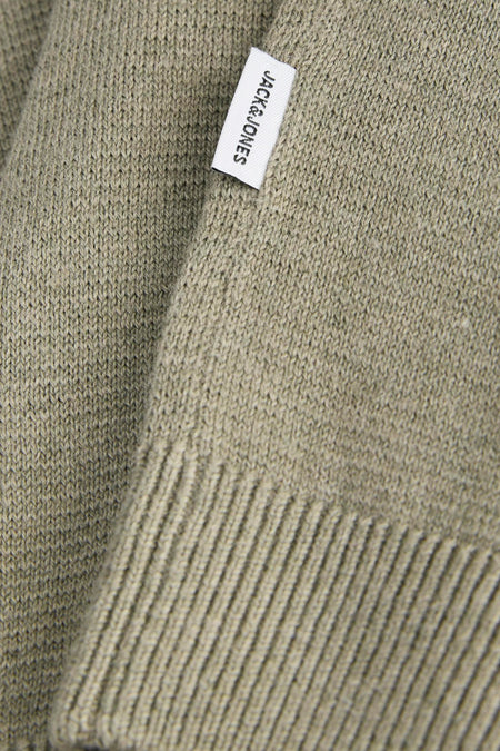 Pull met ronde hals - Kaki