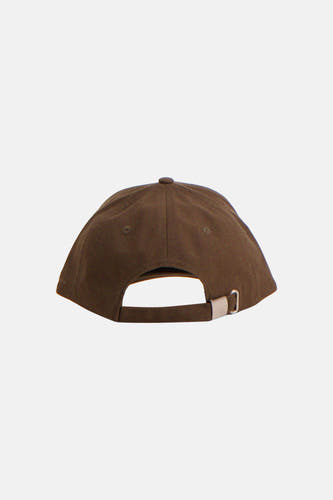 Kaki pet van ACCESSORIES BY JACK & JONES, achterzijde met verstelbare band en metalen gesp, eenvoudig design