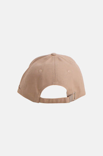 Beige pet van ACCESSORIES BY JACK & JONES, achterzijde met verstelbare riem en metalen gesp, eenvoudig design