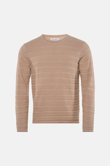 Pull à col rond - beige