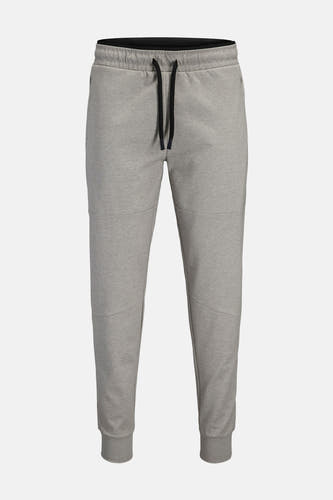 Pantalon de jogging gris de JACK & JONES JEANS INTELLIGENCE, avec cordon de serrage à la taille et coupe ajustée.