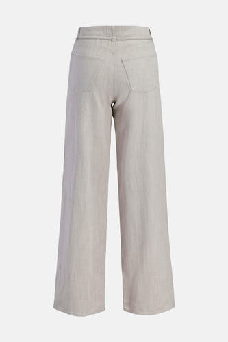 Beige broek van JJXX, met wijde pijpen en achterzakken, gezien vanaf de achterkant.
