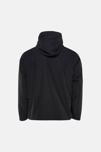 Veste courte noire de CORE BY JACK & JONES, avec capuche dans le dos.
