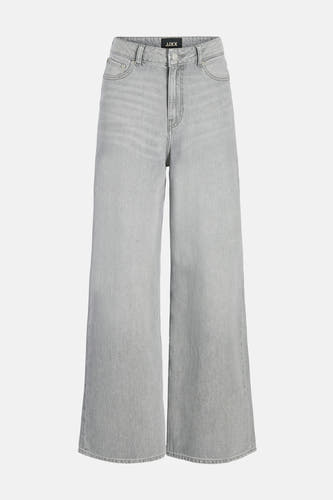 Lichtgrijze, wijde jeans van JJXX met een subtiele denim textuur en een klassieke vijf-pocket styling.
