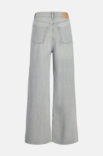 Lichtgrijze denim jeans wide van JJXX, met achterzakken en een subtiele textuur.