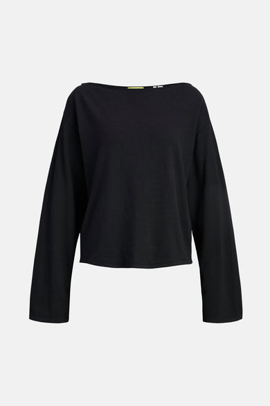 Pull noir à encolure bardot de JJXX, à manches longues et au design uni.