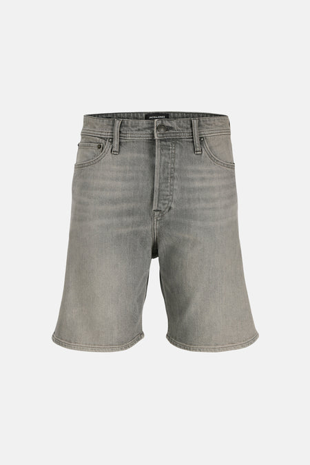 Jeansshort in middengrijs denim van JACK & JONES JEANS INTELLIGENCE, met knoopsluiting en klassieke zakken.