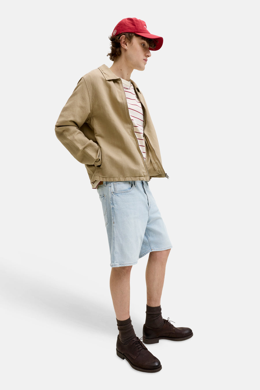 Short - light blue denim