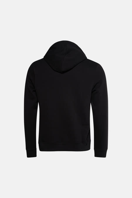 Zwarte sweater met kap van ORIGINALS BY JACK & JONES, rugaanzicht.