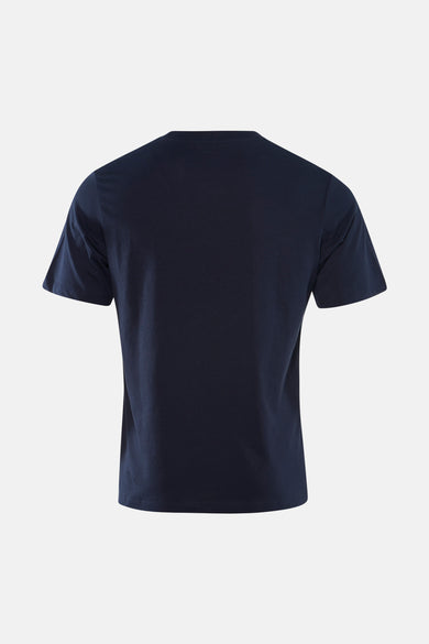 Blauw T-shirt met korte mouwen van CORE BY JACK & JONES, effen design gezien vanaf de achterkant.