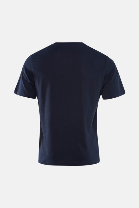 Blauw T-shirt met korte mouwen van CORE BY JACK & JONES, effen design gezien vanaf de achterkant.