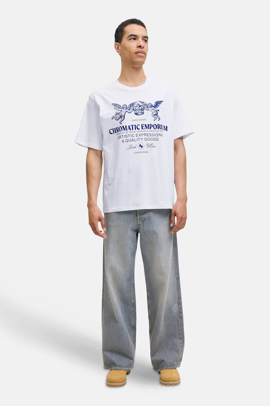 T-shirt à manches courtes - blanc - ORIGINALS BY JACK & JONES