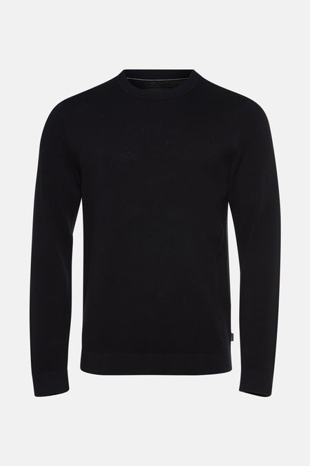 Pull met ronde hals - zwart