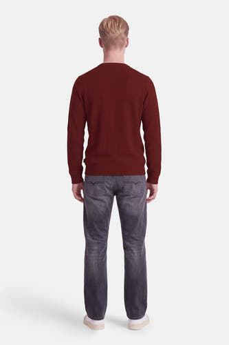 Pull col O - rouge