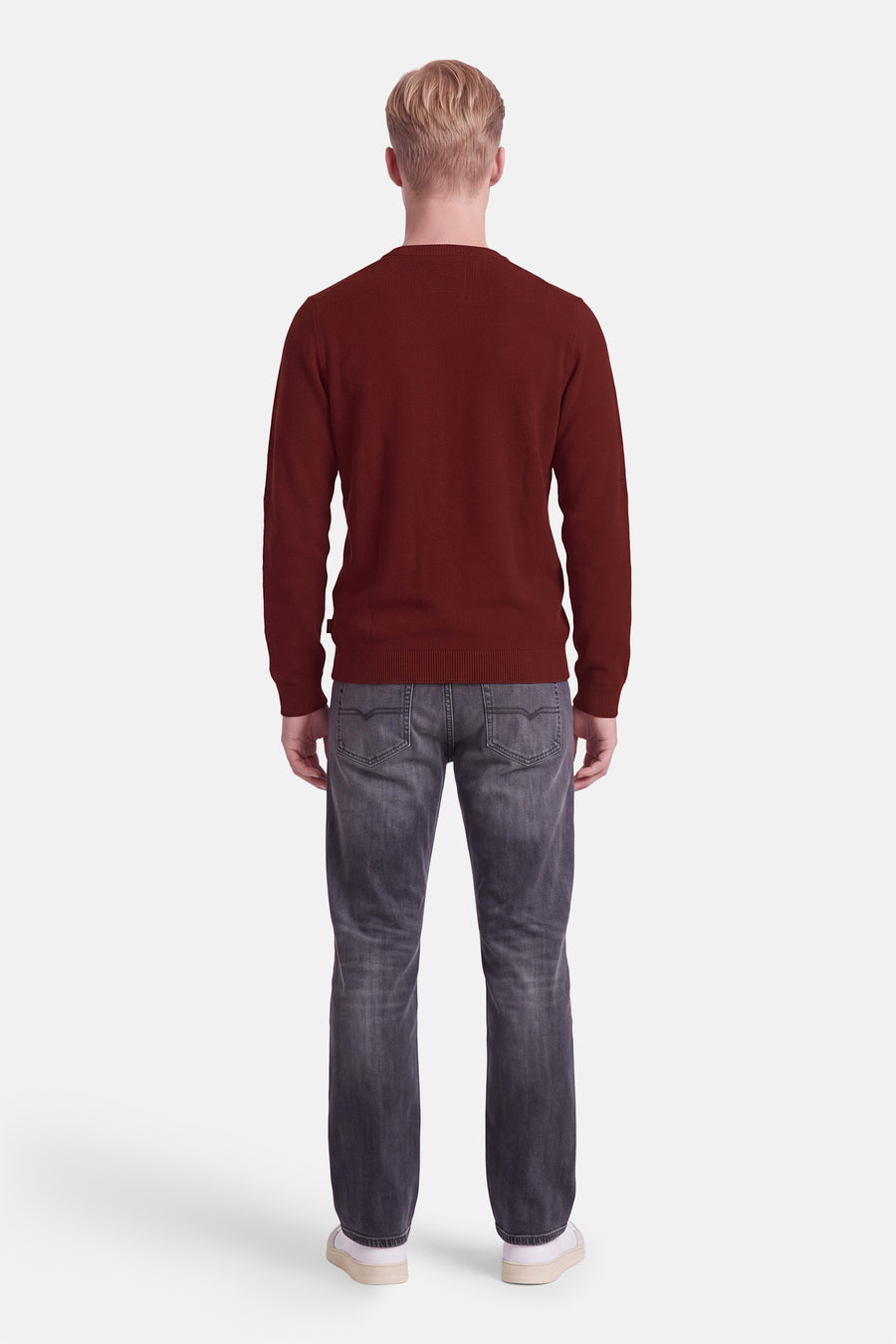 Pull col O - rouge