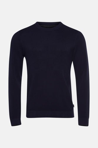 Pull à col rond - bleu