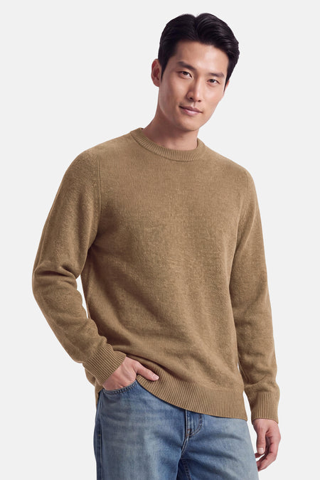 Pull O-hals - beige