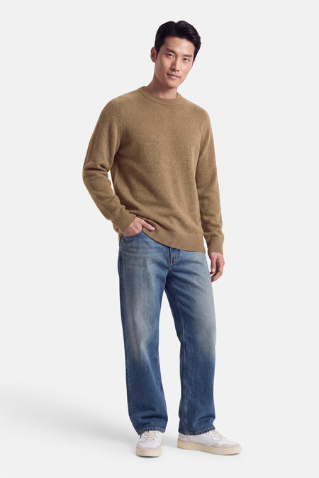 Pull O-hals - beige