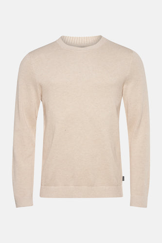 Pull à col rond - Beige - PREMIUM by JACK & JONES