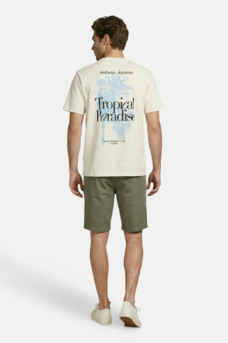 T-shirt (korte mouwen) beige - JJREBEL