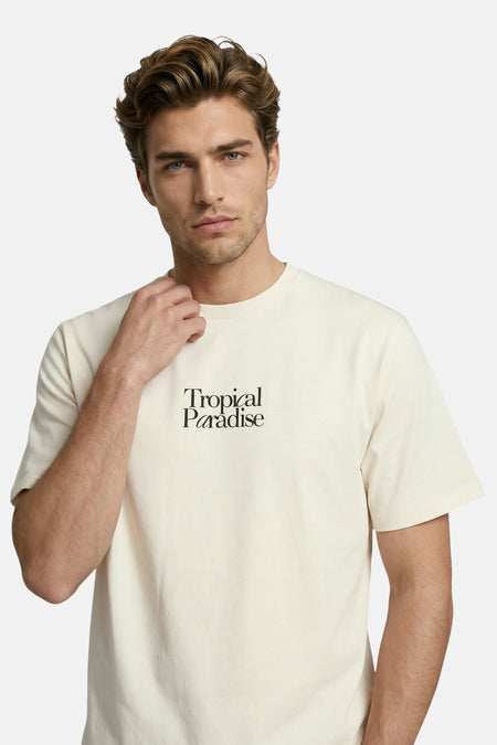 T-shirt (korte mouwen) beige - JJREBEL