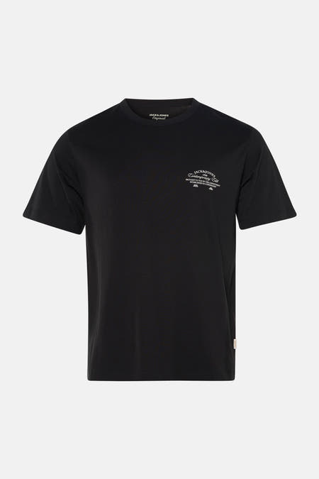 T-shirt noir à manches courtes de ORIGINALS BY JACK & JONES, vue arrière.