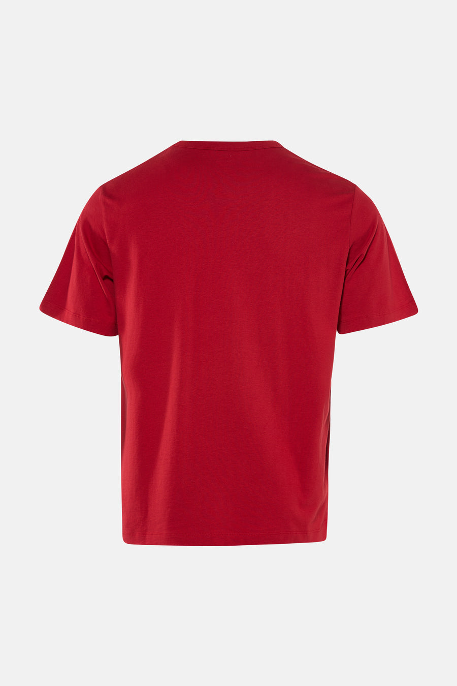 Rood T-shirt met korte mouwen van ORIGINALS BY JACK & JONES, effen kleur en ronde hals, achteraanzicht.
