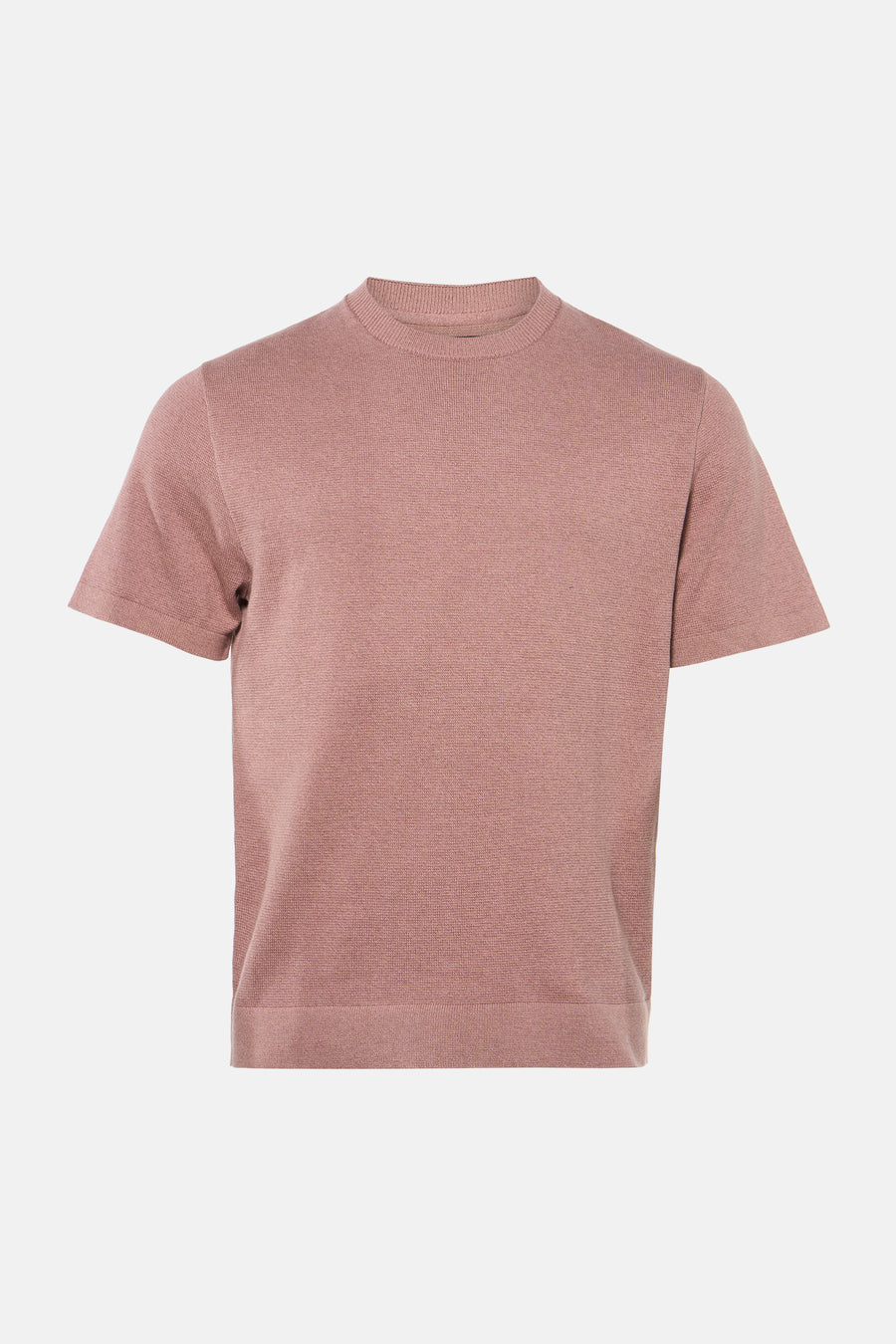 Roze korte mouwen trui met ronde hals van PREMIUM by JACK & JONES, fijn gebreid, front view