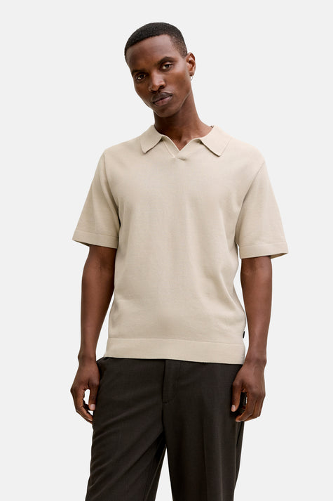 Polo met korte mouwen - beige