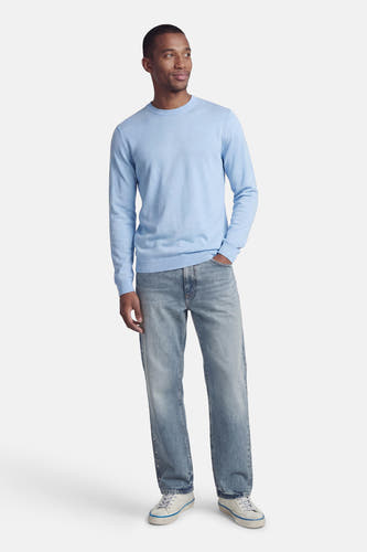 Pull met ronde hals - blauw