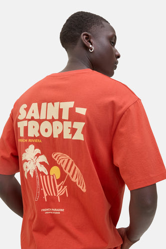 T-shirt à manches courtes - Orange - ORIGINALS BY JACK & JONES